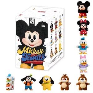 AUTHENTIC POPMART Disney Mickey Family Cute Together Plush Blind Box Keychain